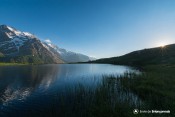 derniers rayons soleil lac pontet face meije