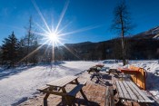 tables terrasse chalet nordique vallouise