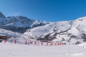 vue globale front neige chazelet devant la meije et emparis